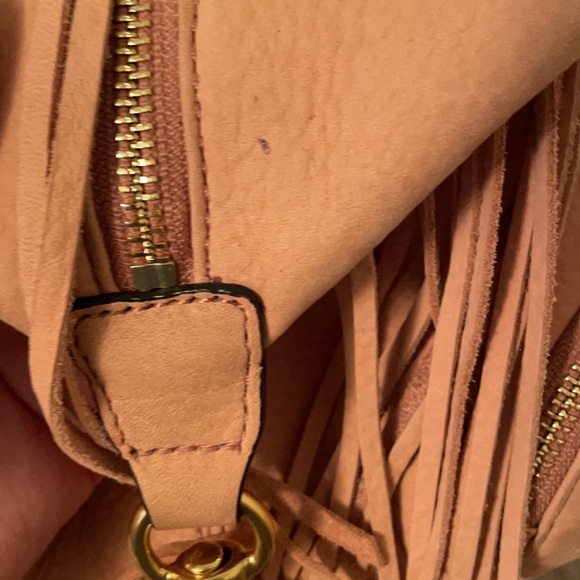 Rebecca Minkoff leather pink fringe backpack! main image 5